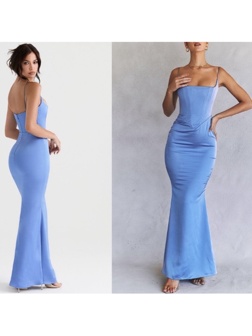 House of CB Sky Blue Strap Maxi Dress